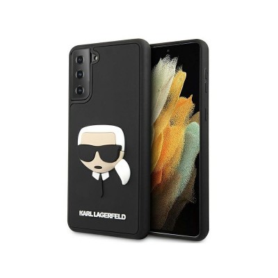 Husa Premium Originala Karl Lagerfeld Compatibila Cu Samsung Galaxy S21, 3D Rubber Karl Head, Negru